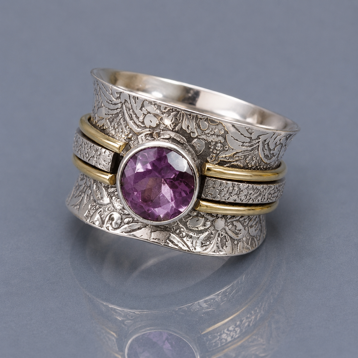 Anillo de Meditación de Cristal Bohemio