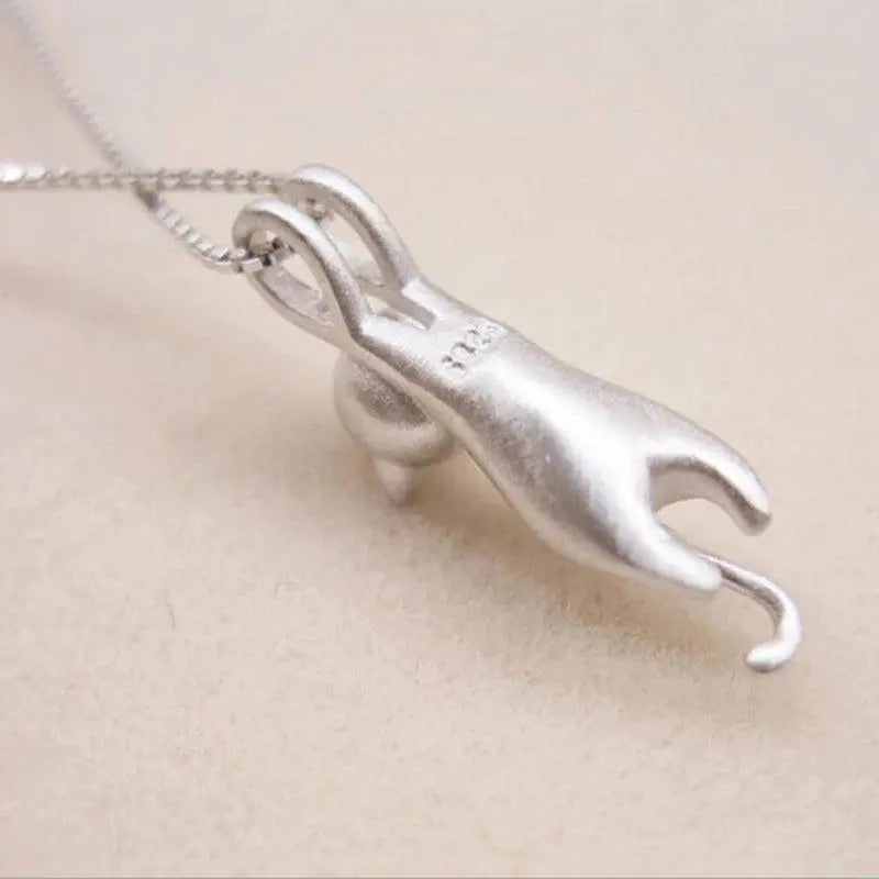 Divertido Collar de Plata Esterlina