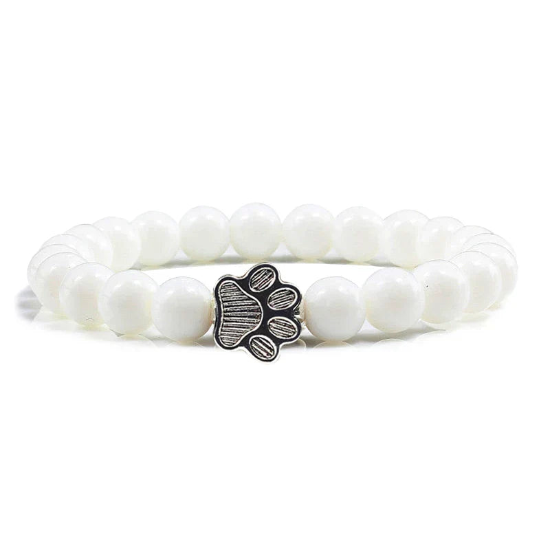 Pulsera de cuentas en forma de pata – Diseño de piedra natural