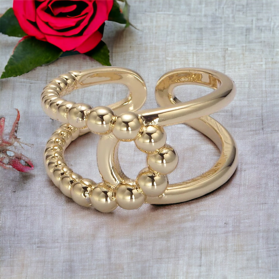 Anillo de Doble Banda Vittoria Twist - Oro o Plata