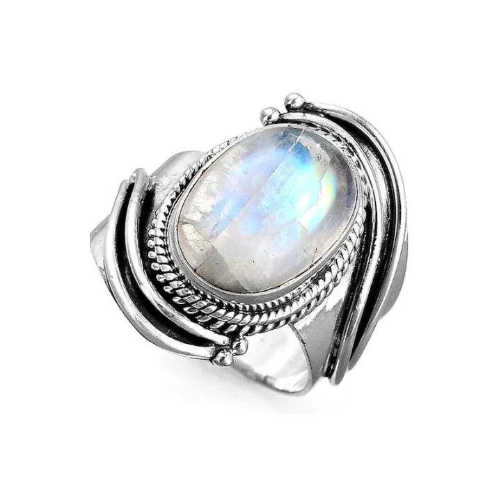 Anillo de Piedra Luna Elegante