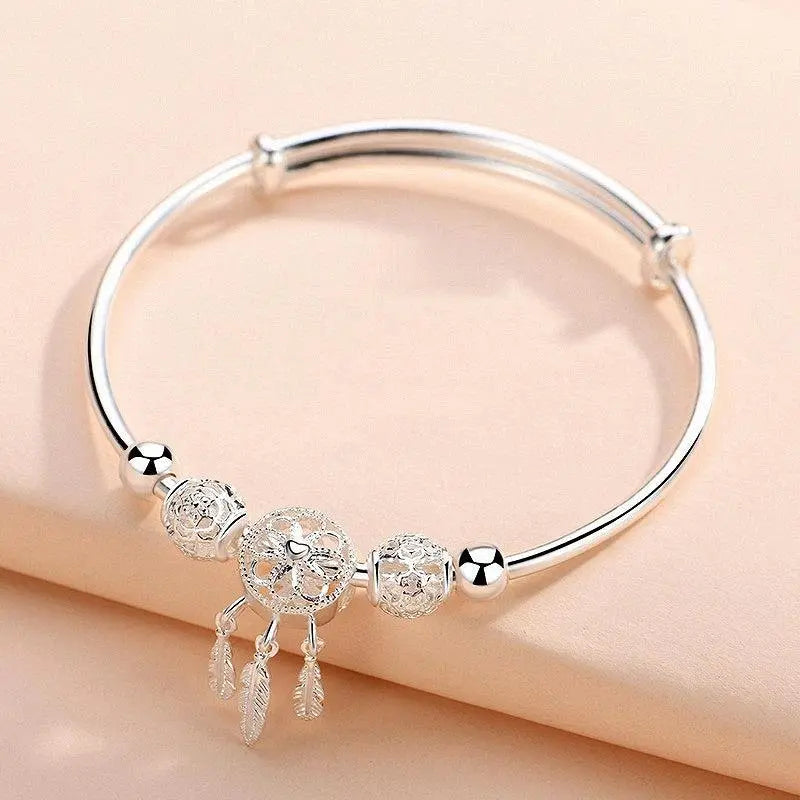 Pulsera Atrapa Sueños Ajustable en Plata