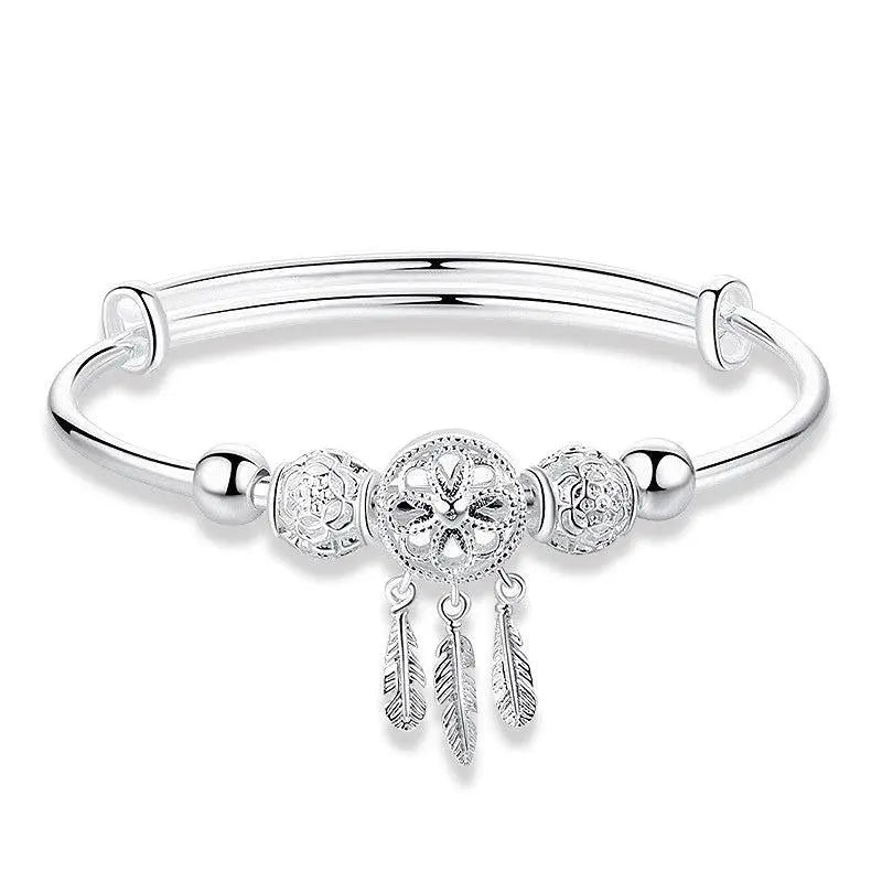 Pulsera Atrapa Sueños Ajustable en Plata