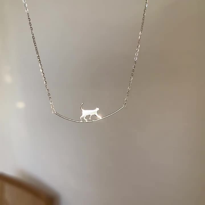 Collar de Plata Gato Escalador