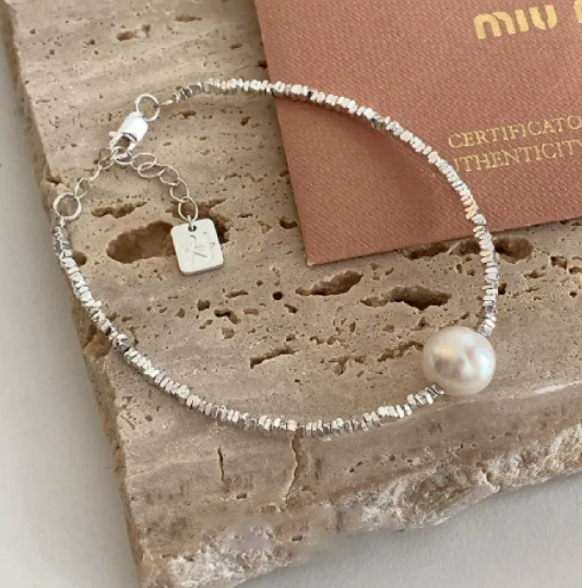 Pulsera Cuadrada Plata Amor