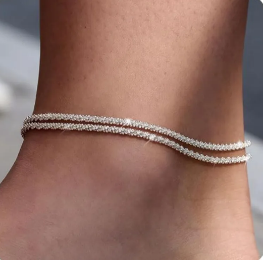 Pulsera de Tobillo con Cadena para Vacaciones en la Playa