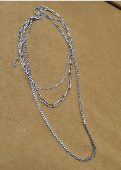 Collar de Acero Inoxidable de Tres Capas