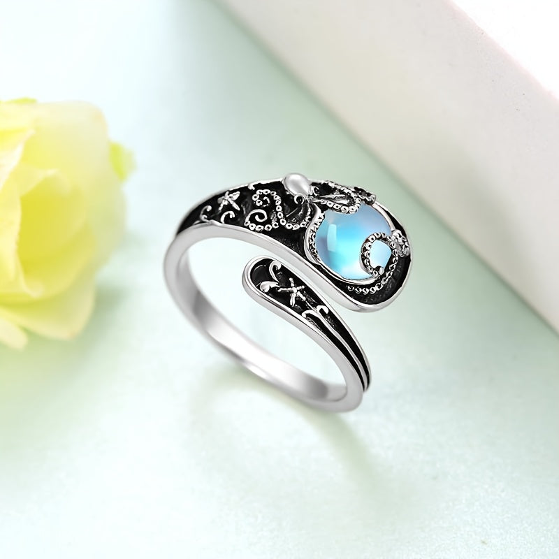 Anillo Manuela con Piedra de Luna