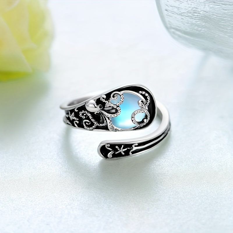 Anillo Manuela con Piedra de Luna