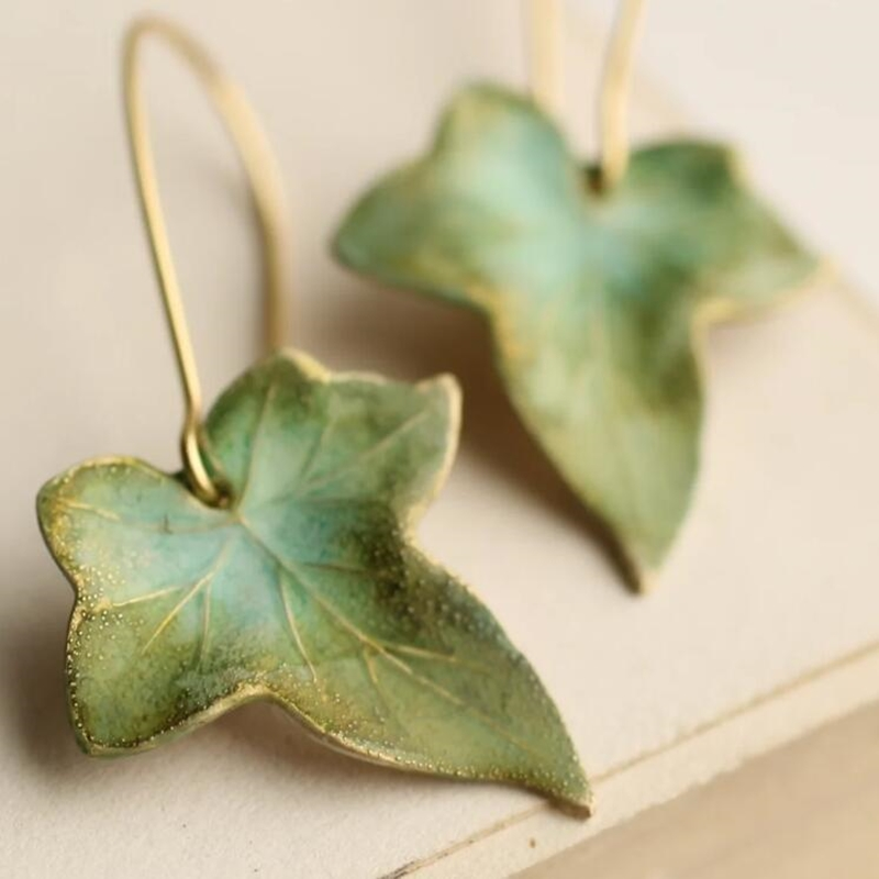 Pendientes de Hoja Verde