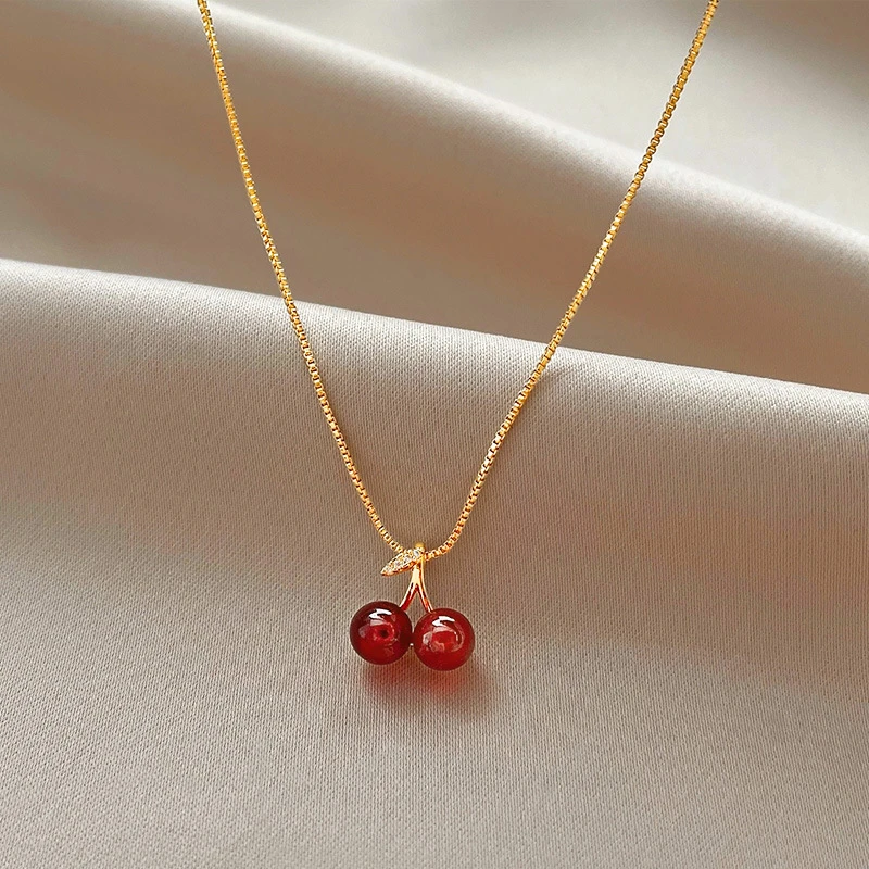 Collar de Cereza Dorada