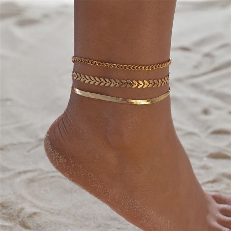 Pulsera de Tobillo de Oro