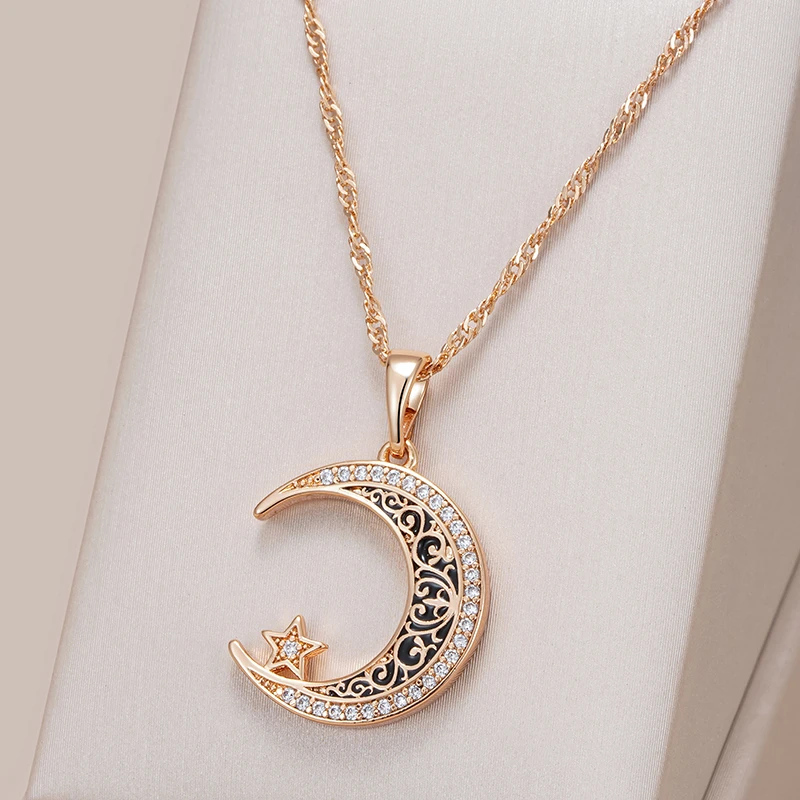 Collar de Luna Elegante y Brillante