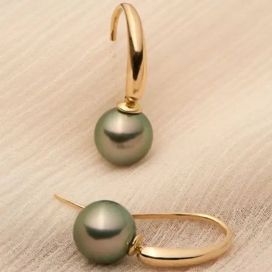 Pendientes Elegantes de Perlas de Oliva
