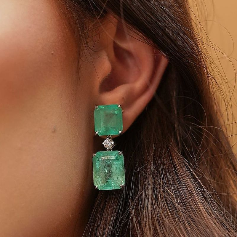 Pendientes Colgantes Vintage con Turquesa