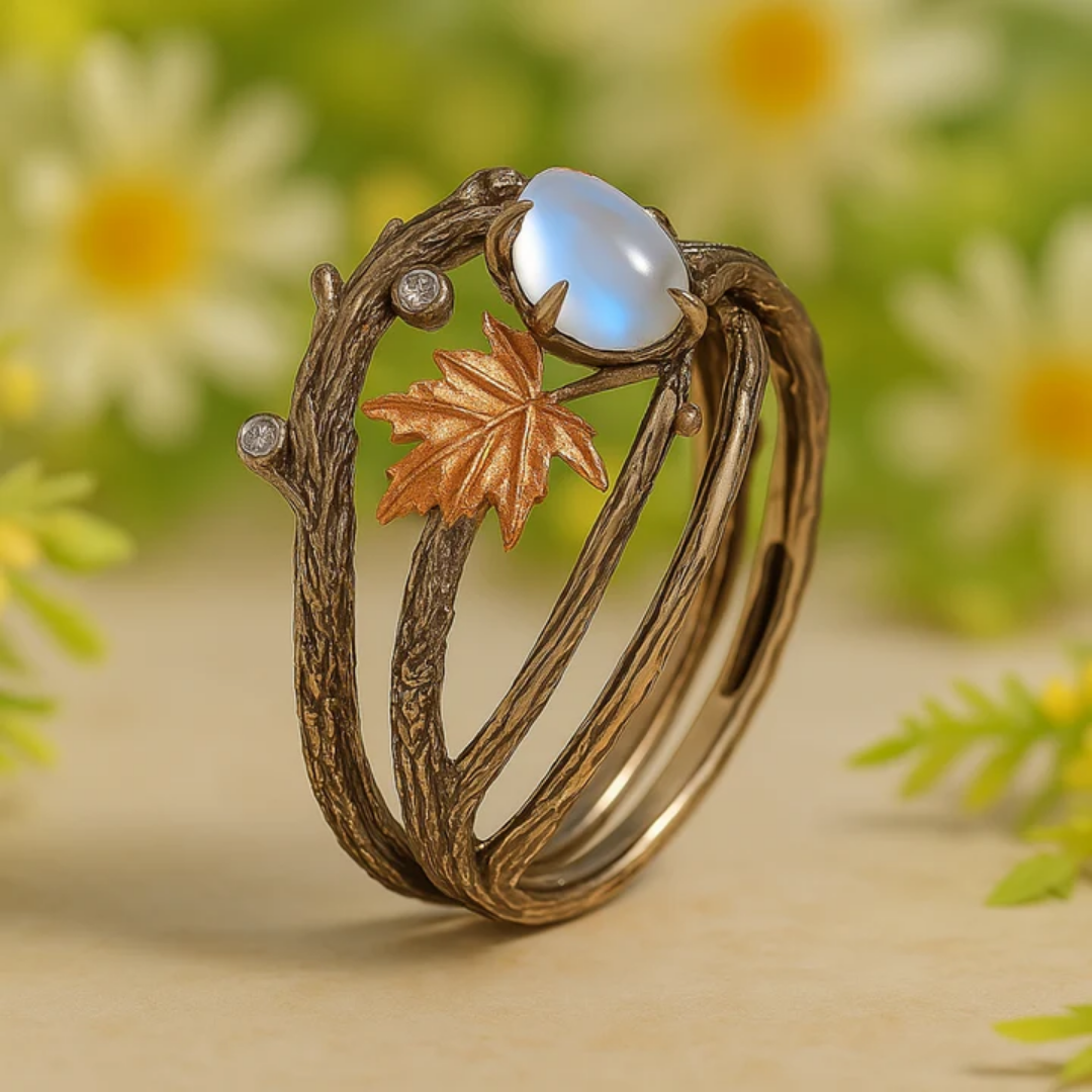 Anillo con Piedra de Luna Natural